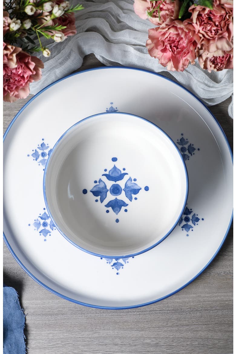 Cobalt Porcelain 24-Piece Dinnerware Set, Alternate, color, Blue