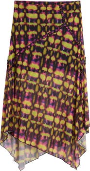 Desigual Geo Print Handkerchief Hem Skirt