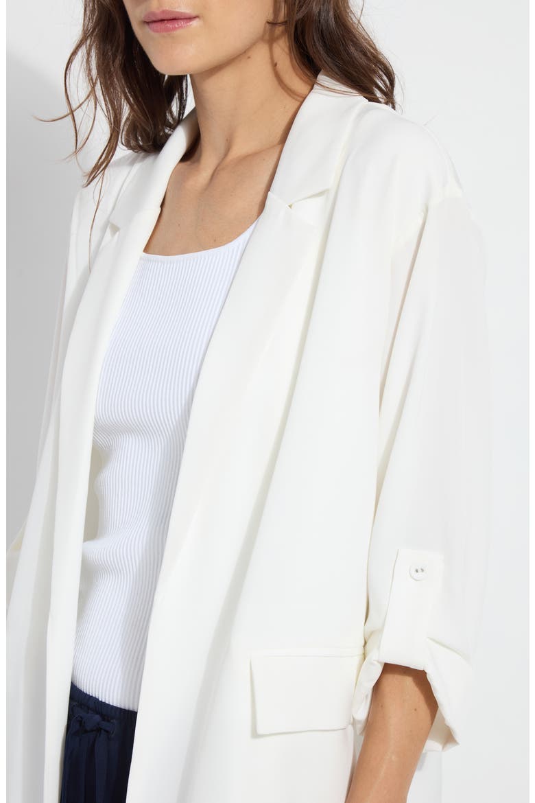 Genevieve Relaxed Blazer, Alternate, color, OFF WHITE