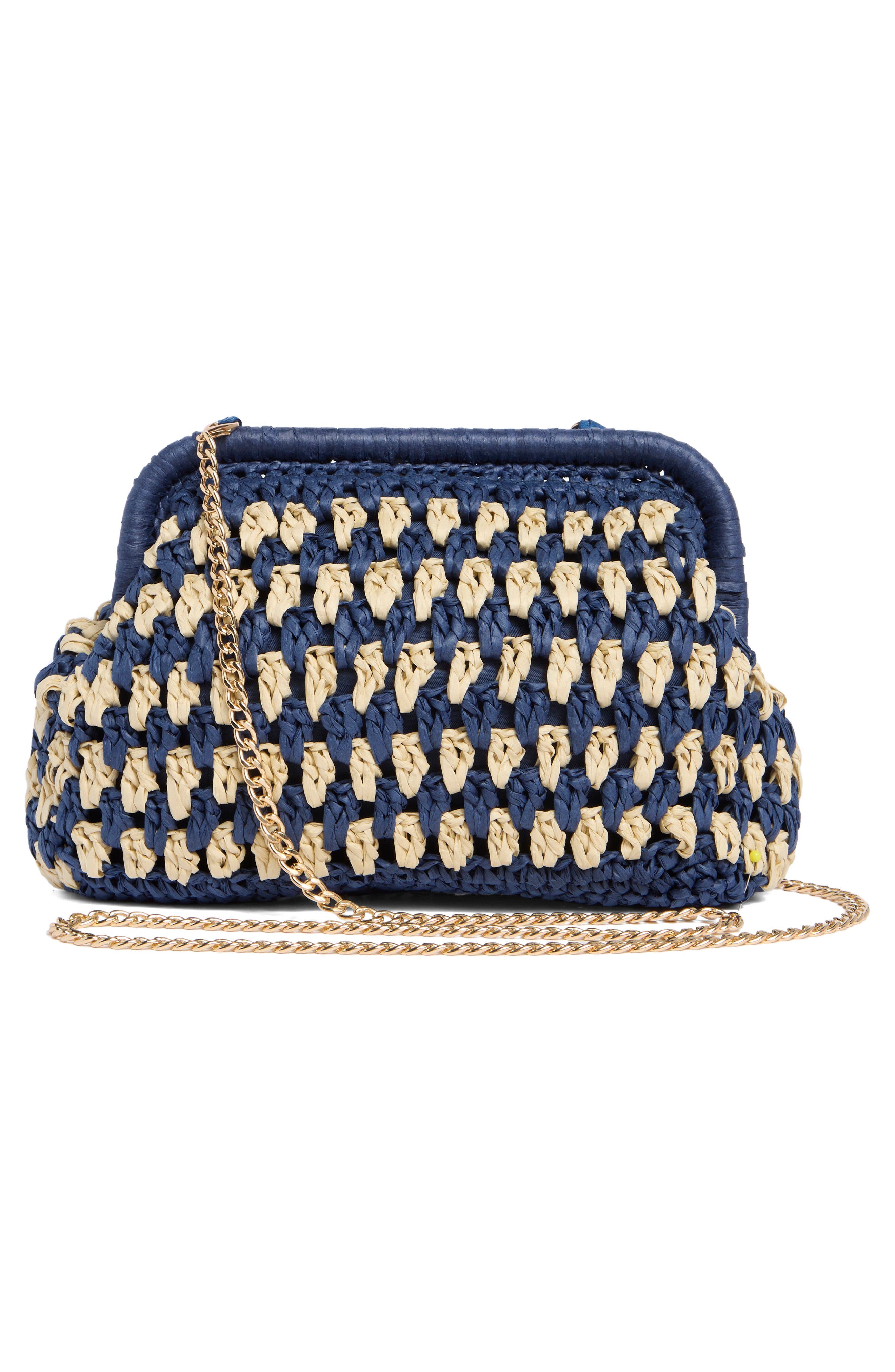 Straw Clutch, Alternate, color, BLUE