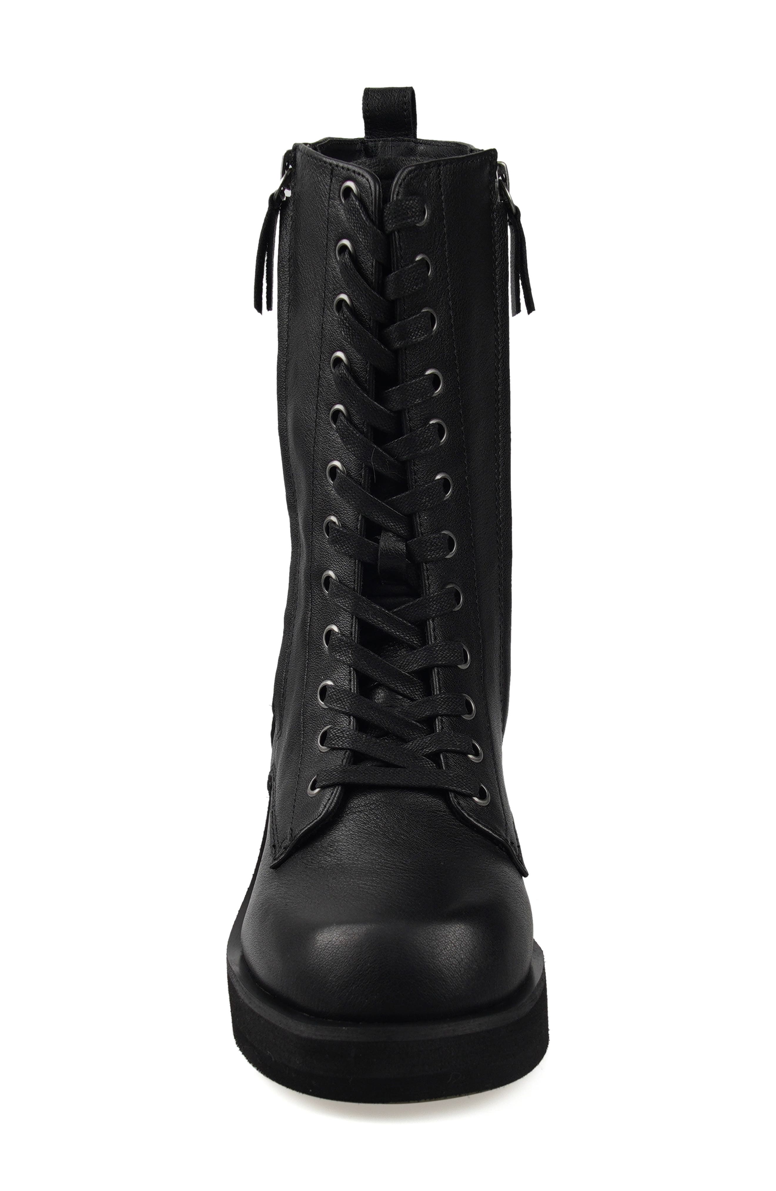 Candie's Lace-Up Boot, Alternate, color, Black