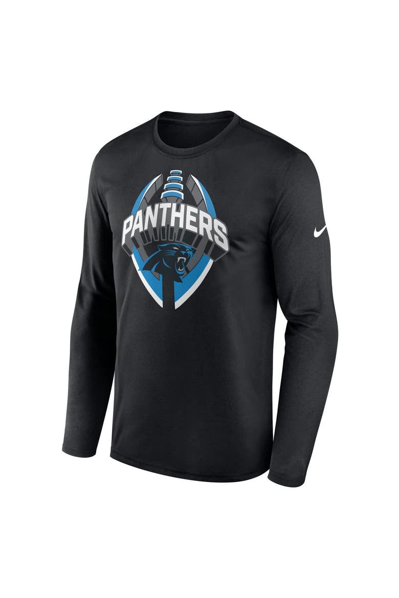 Men's Nike Black Carolina Panthers Primetime Legend Icon Performance Long Sleeve T-Shirt, Alternate, color, Black