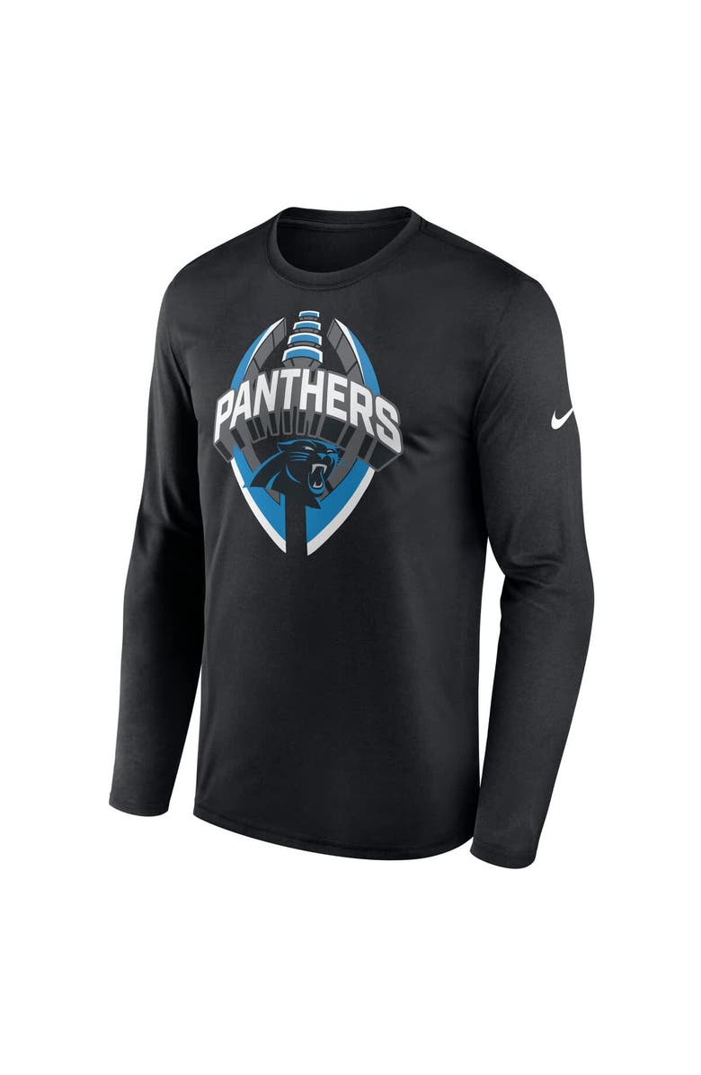 Nike Men's Nike Black Carolina Panthers Primetime Legend Icon Performance Long Sleeve T-Shirt, Alternate, color, Black