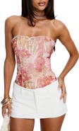 Princess Polly Raynelle Strapless Tie Back Corset Top