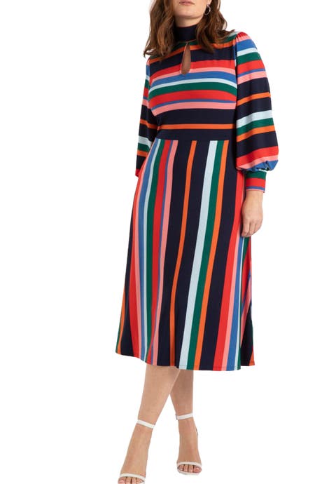 A-Line Dress With Puff Sleeves (Plus)