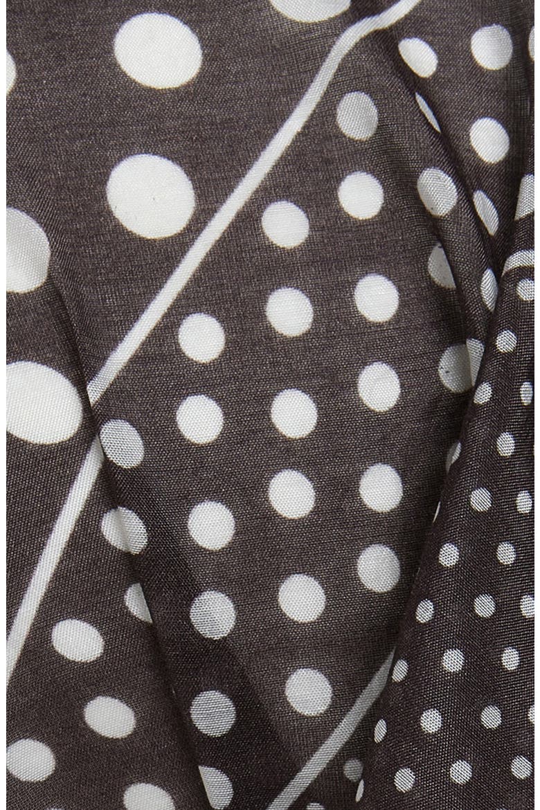 Ruffle Trim Polka Dot Hair Scarf, Alternate, color, SPOT