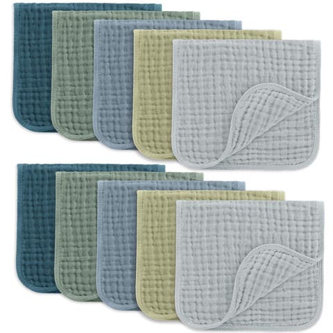 Muslin Burp Cloths - Pack of 10