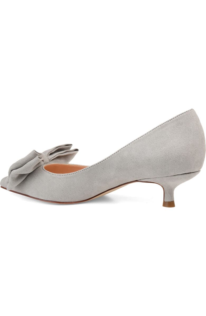 Journee Collection JOURNEE Orana Bow Kitten Heel Pump, Alternate, color, Grey