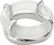 seree Cove White Jade Stone Sculpted Ring