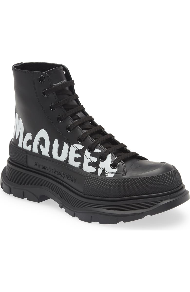 McQueen Tread Slick Grafitti High Top Sneaker, Main, color,