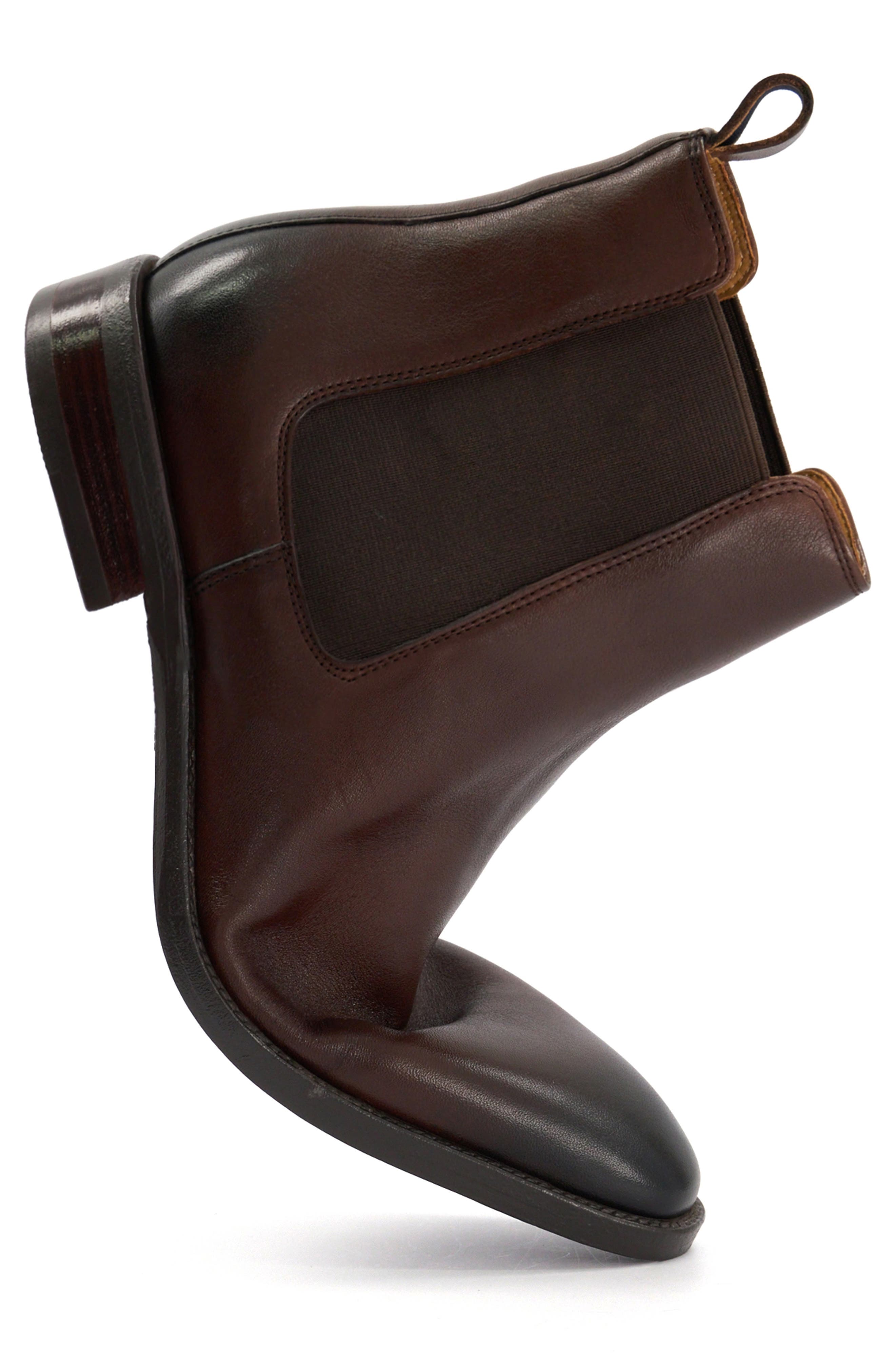 Matchin Plain Toe Chelsea Boot, Alternate, color, DARK BROWN