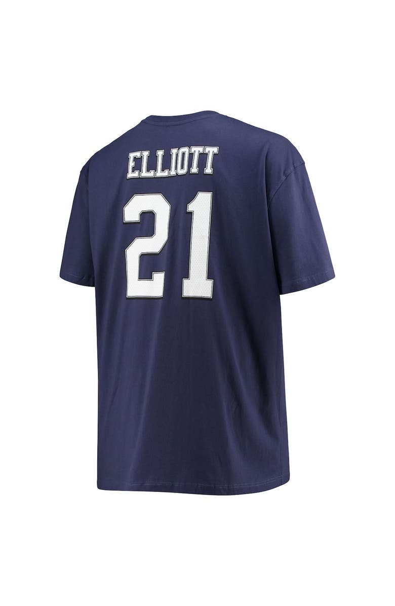 NFL Men's Ezekiel Elliott Navy Dallas Cowboys Big & Tall Player Name & Number T-Shirt, Alternate, color,