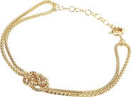 Bearfruit Jewelry Sterling Silver 18k Gold Plated Noelle Knot Bracelet Minimalist