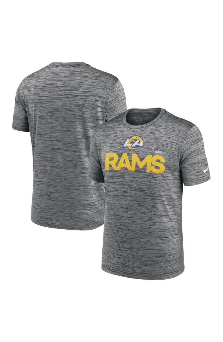 Nike Men's Nike Anthracite Los Angeles Rams Blitz Velocity Modern Performance T-Shirt, Main, color, Anthracite