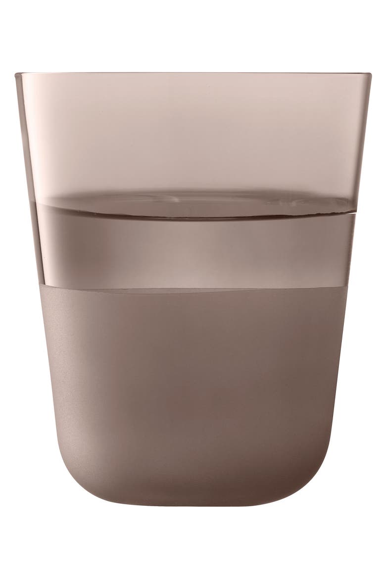 Arc Contrast Set of 4 Tumblers, Alternate, color, BROWN