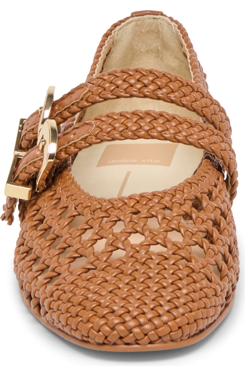 Dolce Vita Baylee Woven Mary Jane Flat, Alternate, color, Saddle Stella