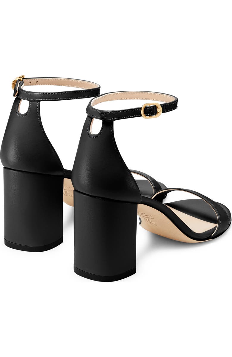 Stuart Weitzman Nudist Block 75 Sandal, Alternate, color, Black