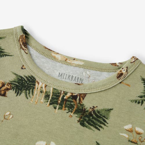 Milkbarn Organic Cotton Long Sleeve Two Piece Pajama Set