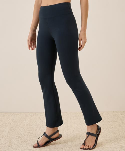 Pact On The Go-to Cropped Bootcut Legging Made With Organic Cotton In Midnight Blue