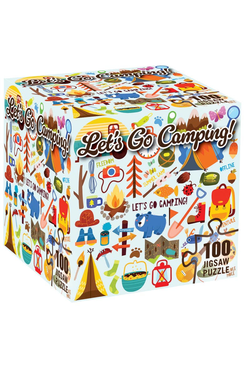 Let's Go Camping 100 Piece Jigsaw Puzzle, Main, color, Multicolor