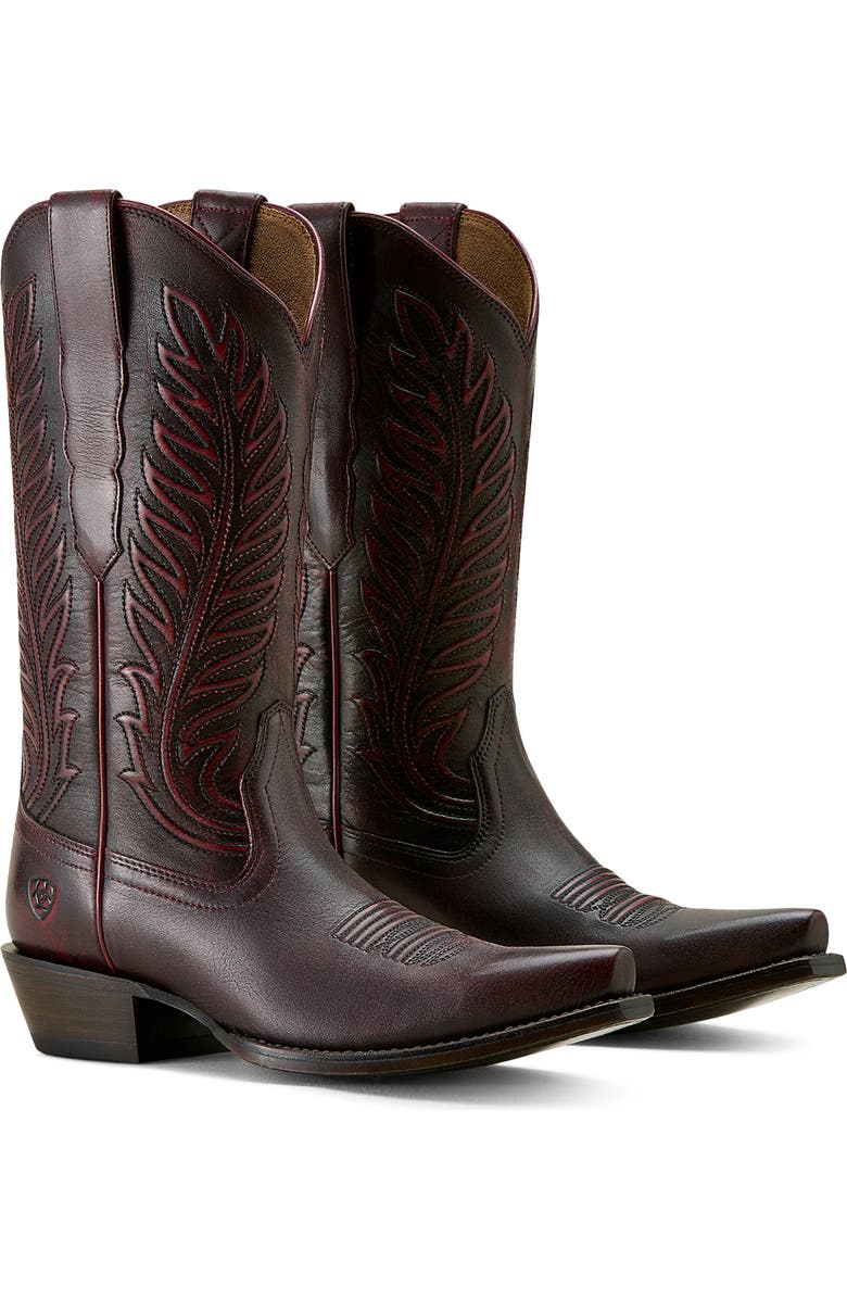 Ariat Bowman X Toe Cowboy Boot, Alternate, color, Black Cherry