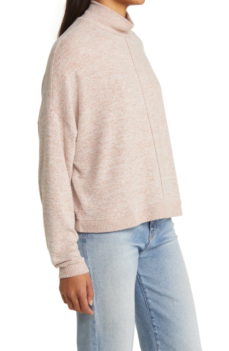 Lucky Brand Cloud Mock Neck Sweater, Alternate, color, Mocha Mous