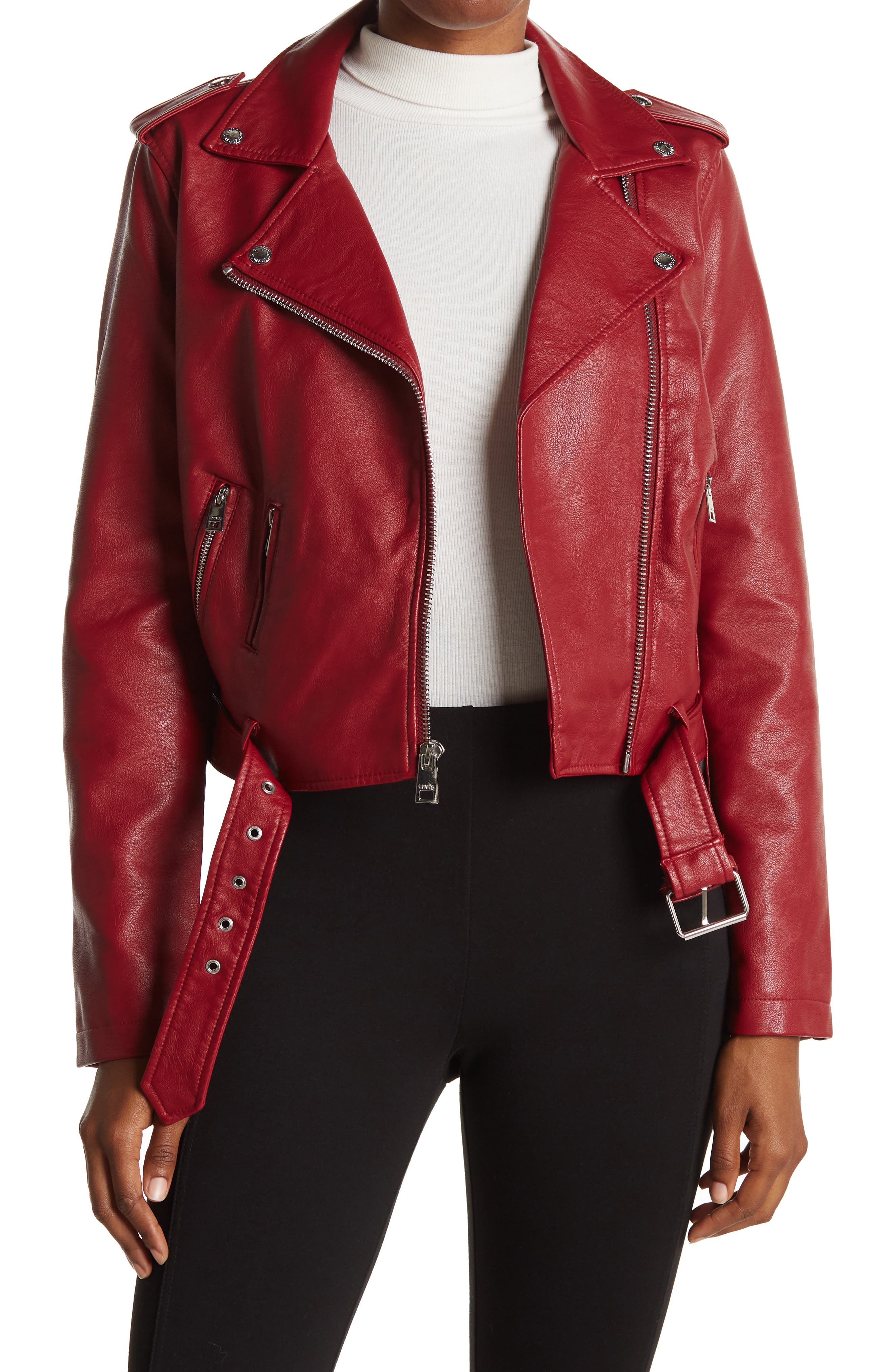 Levi's® Faux Leather Fashion Belted Moto Jacket