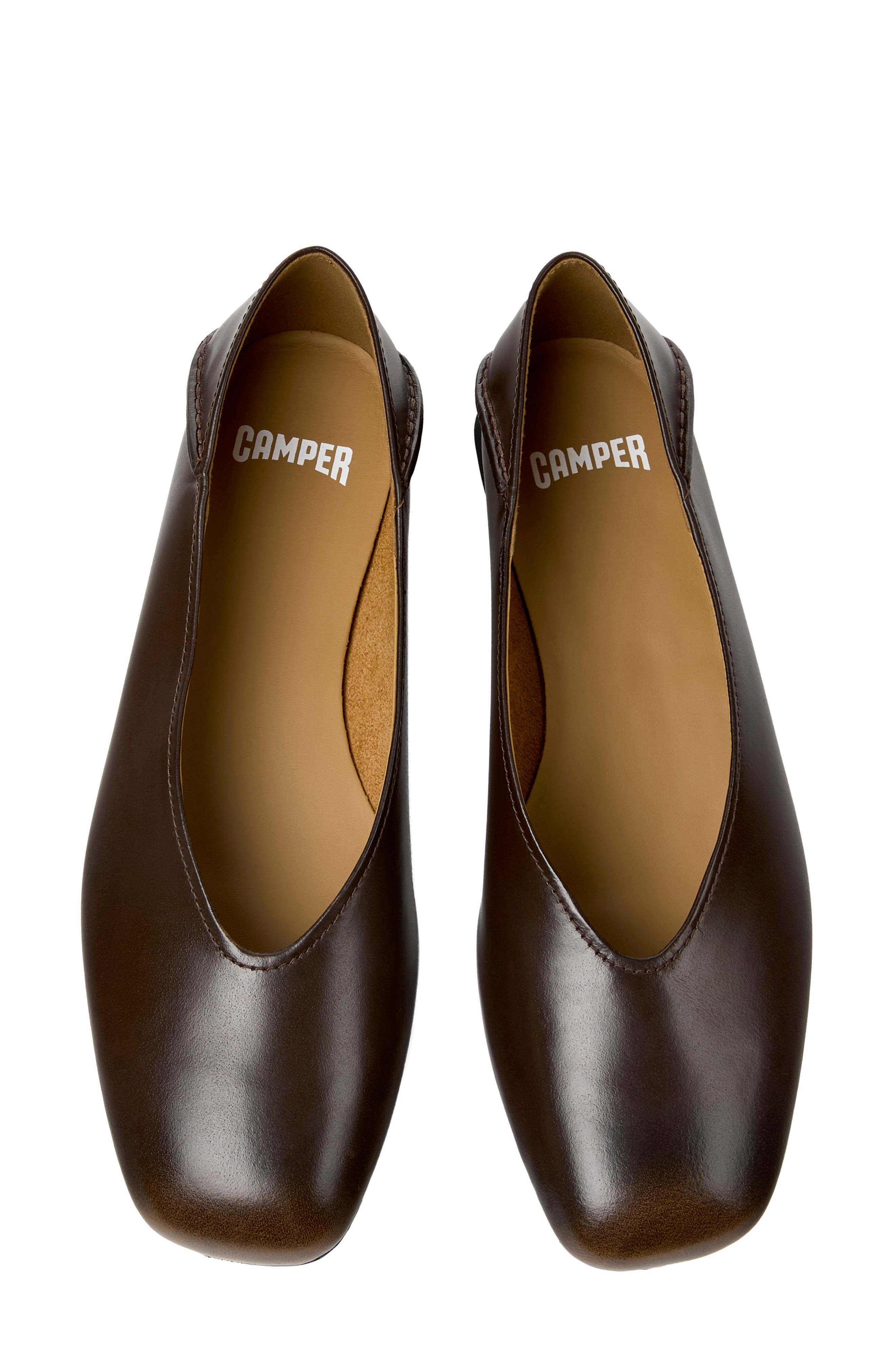 Casi Myra Ballerina Flat, Alternate, color, DARK BROWN