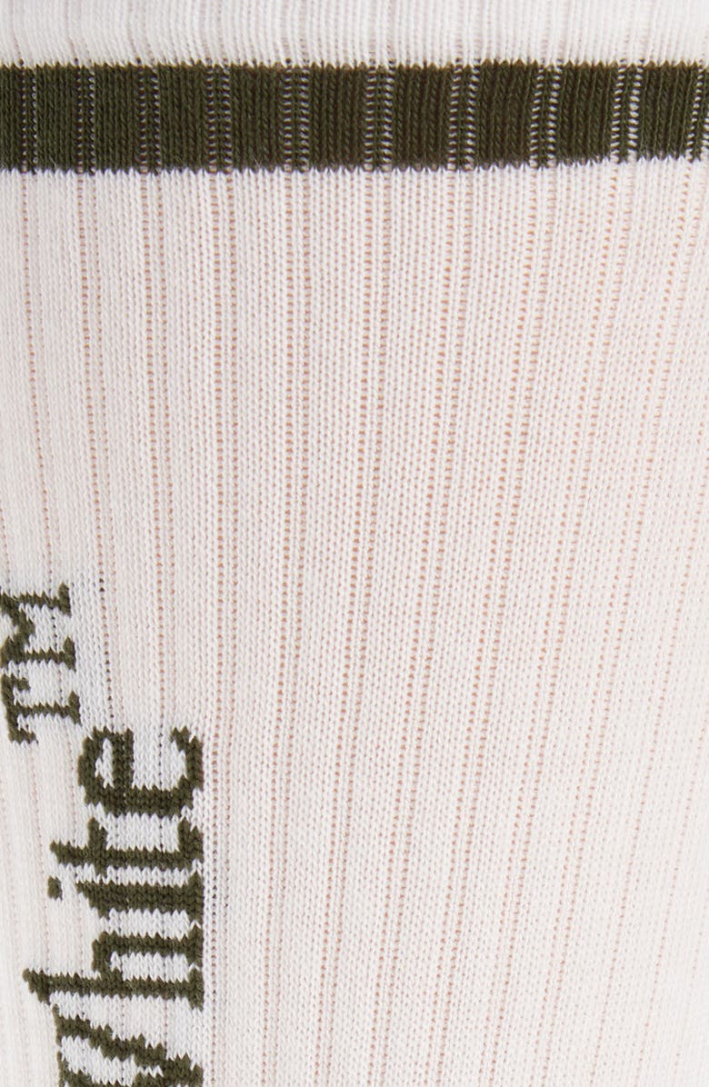 Off-White Bookish Logo Mid Calf Socks, Alternate, color, 