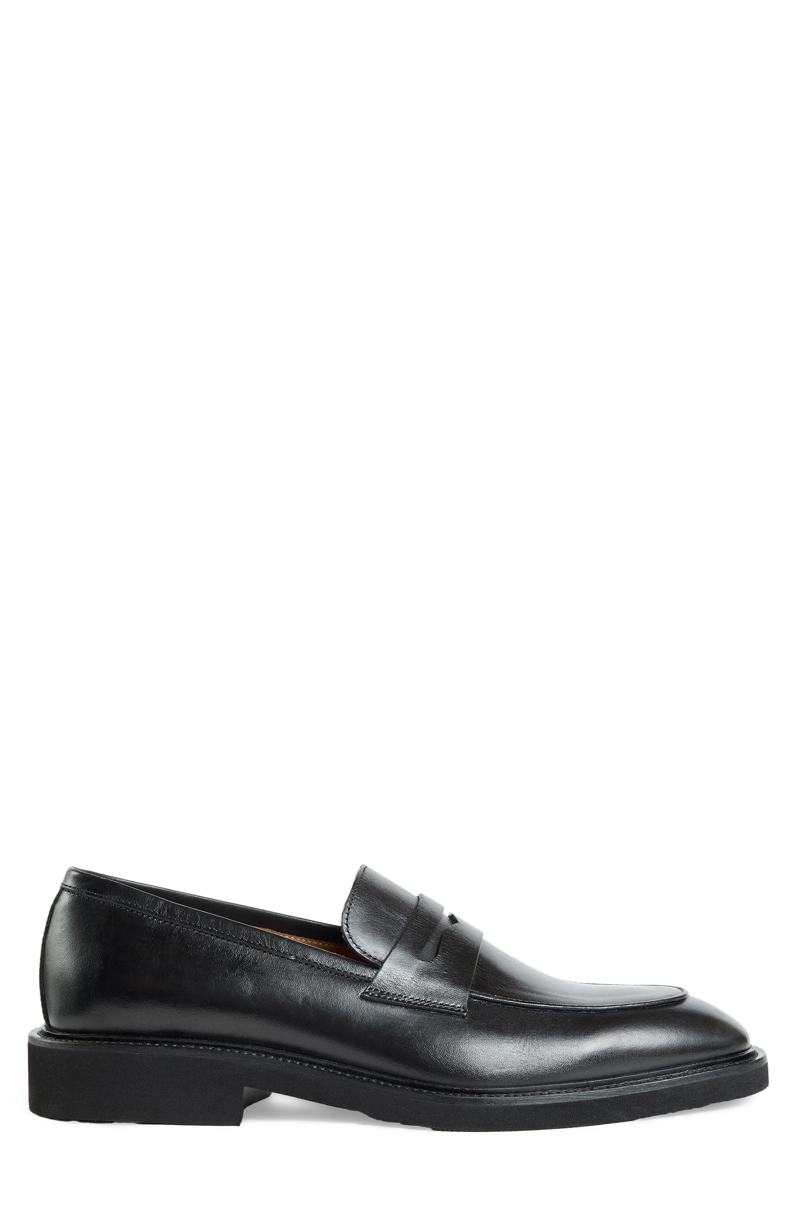 Volano Penny Loafer, Alternate, color, BLACK LEATHER