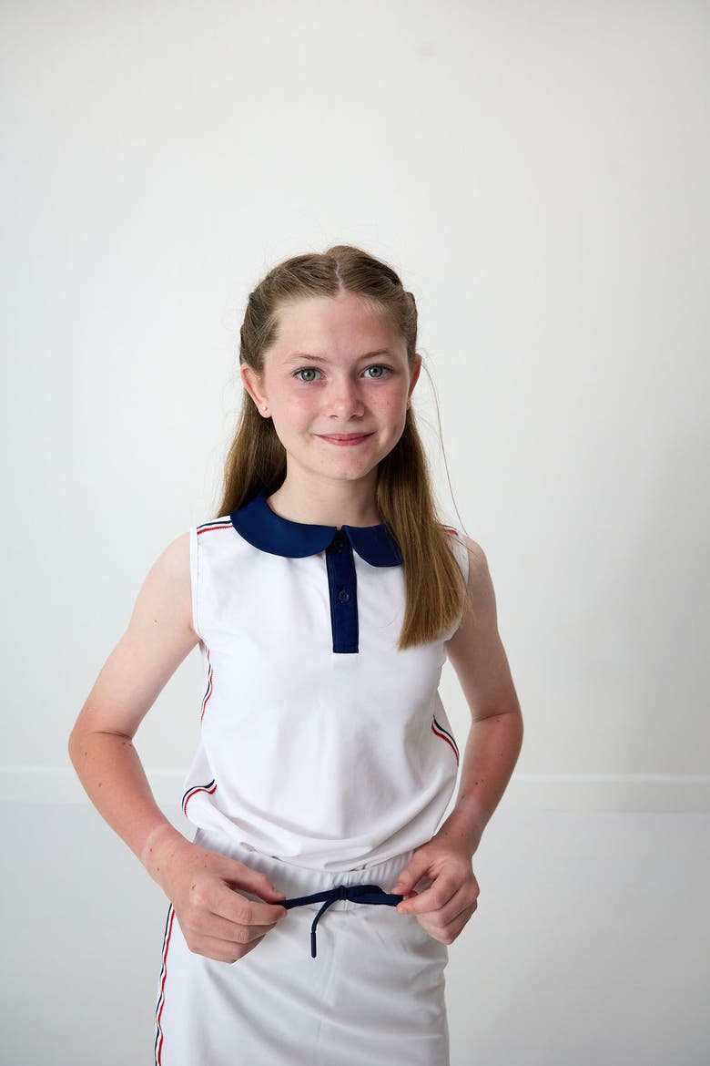 Girls Ribboned Tank, Alternate, color, White