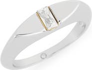 Covet Baguette Navette Signet Ring