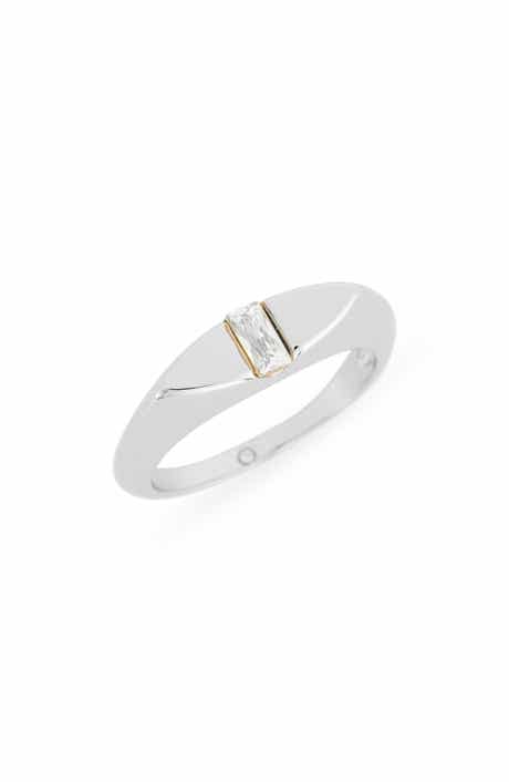 Covet Baguette Navette Signet Ring