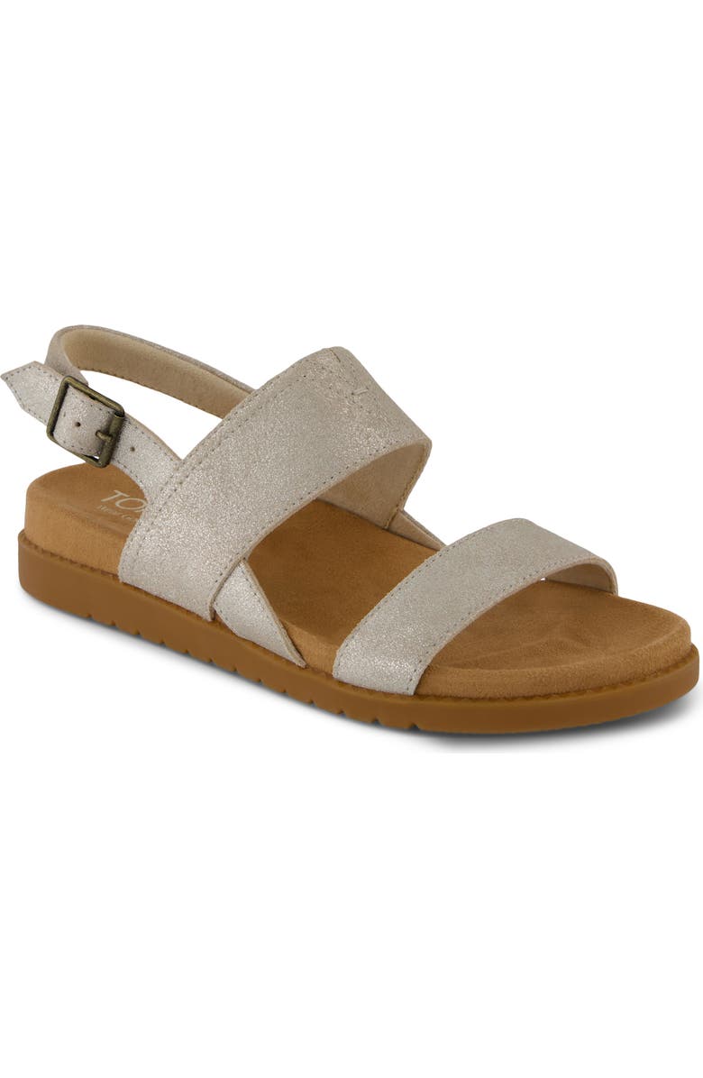 TOMS Marin Slingback Sandal, Main, color, Silver