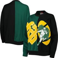 Mitchell & Ness Women's Mitchell & Ness Green/Black Green Bay Packers Big Face Pullover Sweatshirt