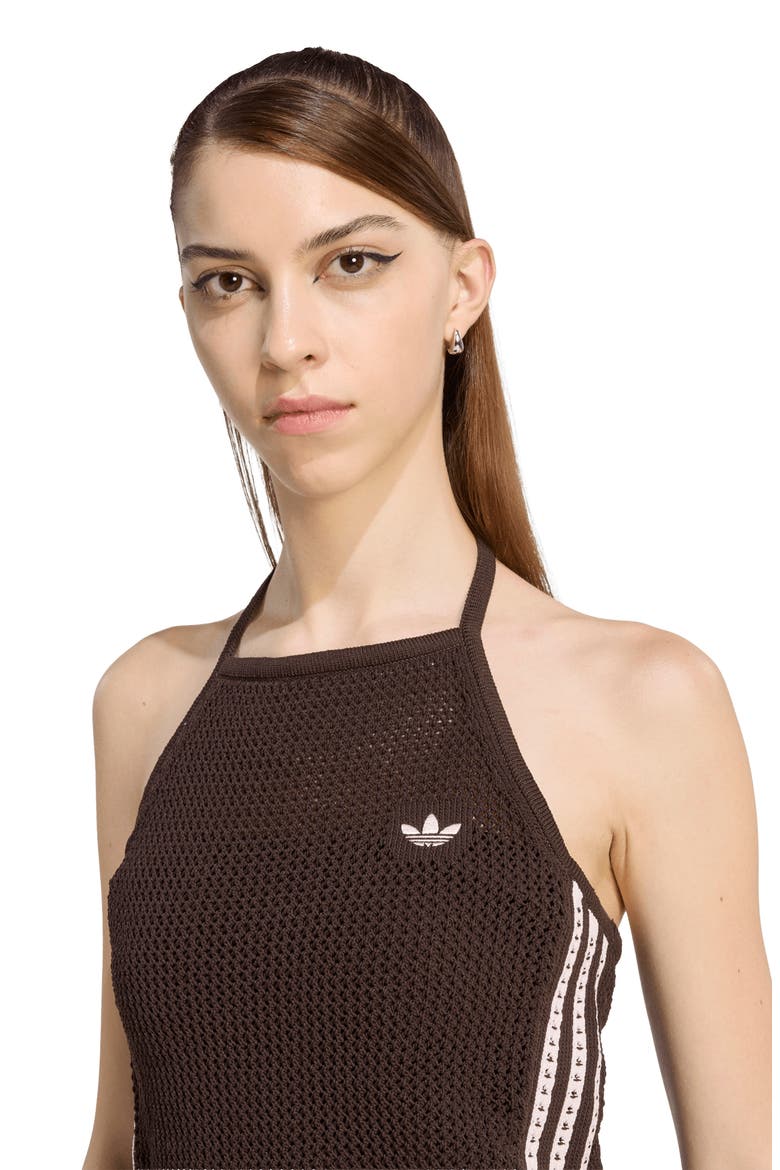 Open Stitch Halter Top, Alternate, color, AURORA COFFEE/