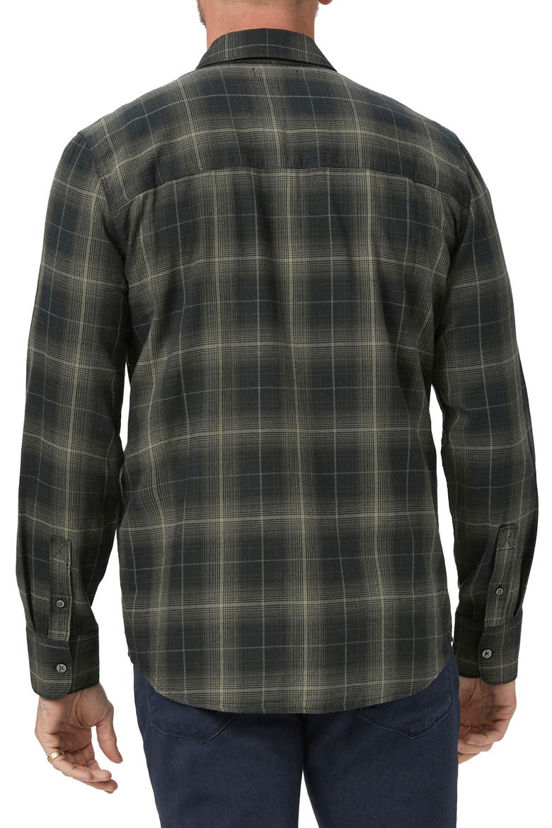 Everett Plaid Flannel Button-Up Shirt, Alternate, color, ASPEN FOREST