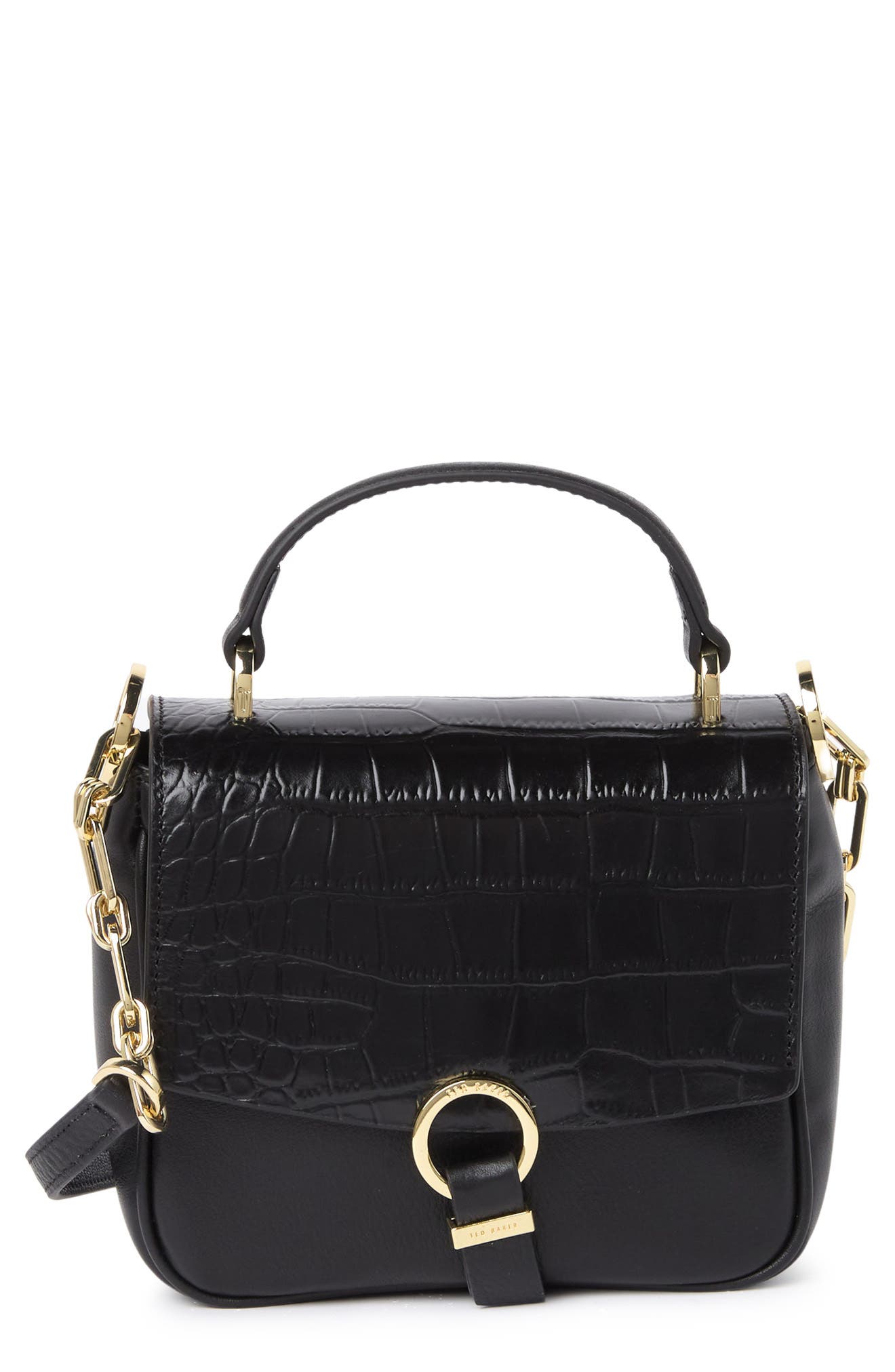 Ted Baker London Loop & Tab Grainy Mini Crossbody, Main, color, 