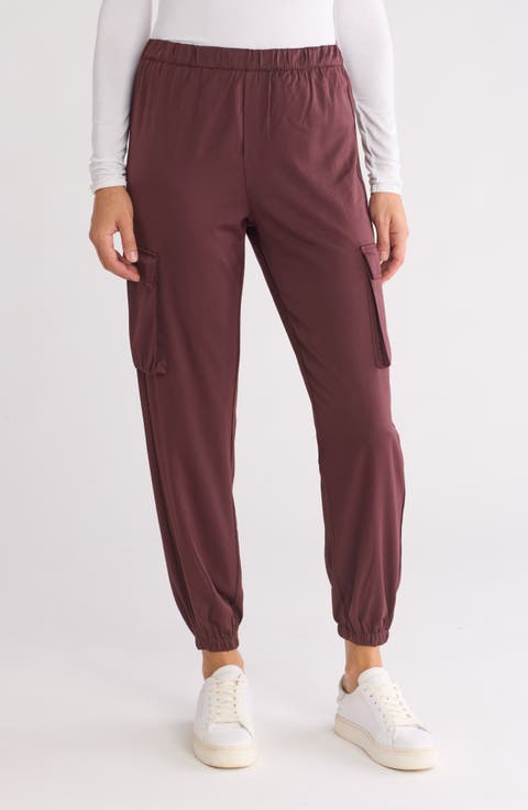 Satin Cargo Joggers