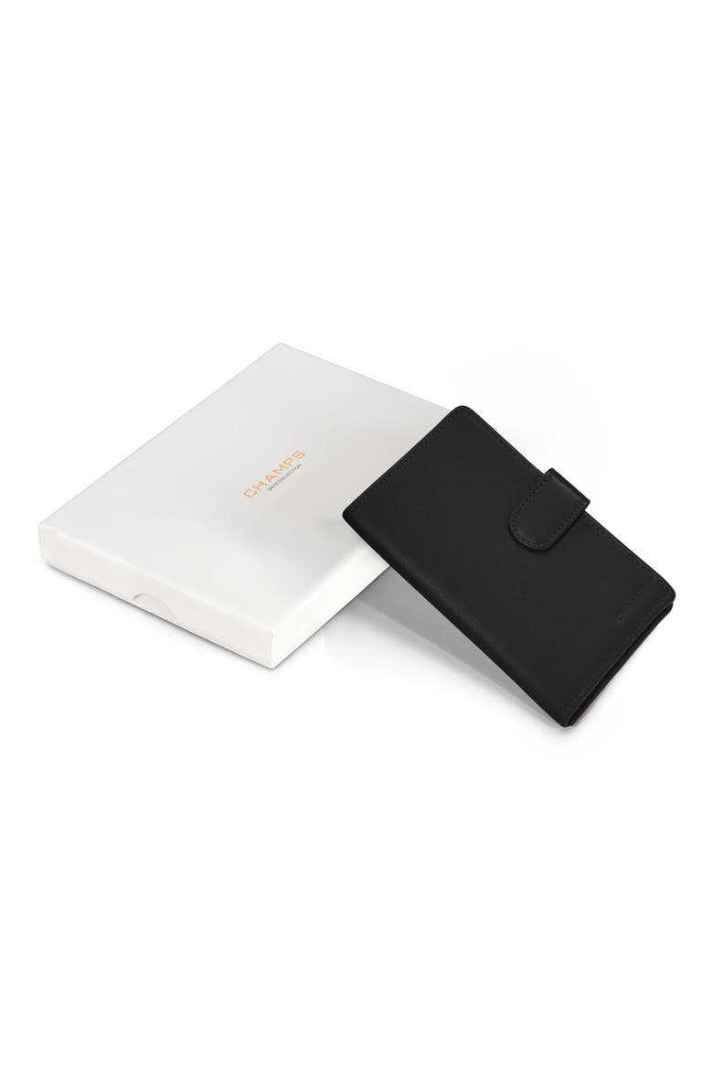 Leather Passport Case, Alternate, color, BLACK
