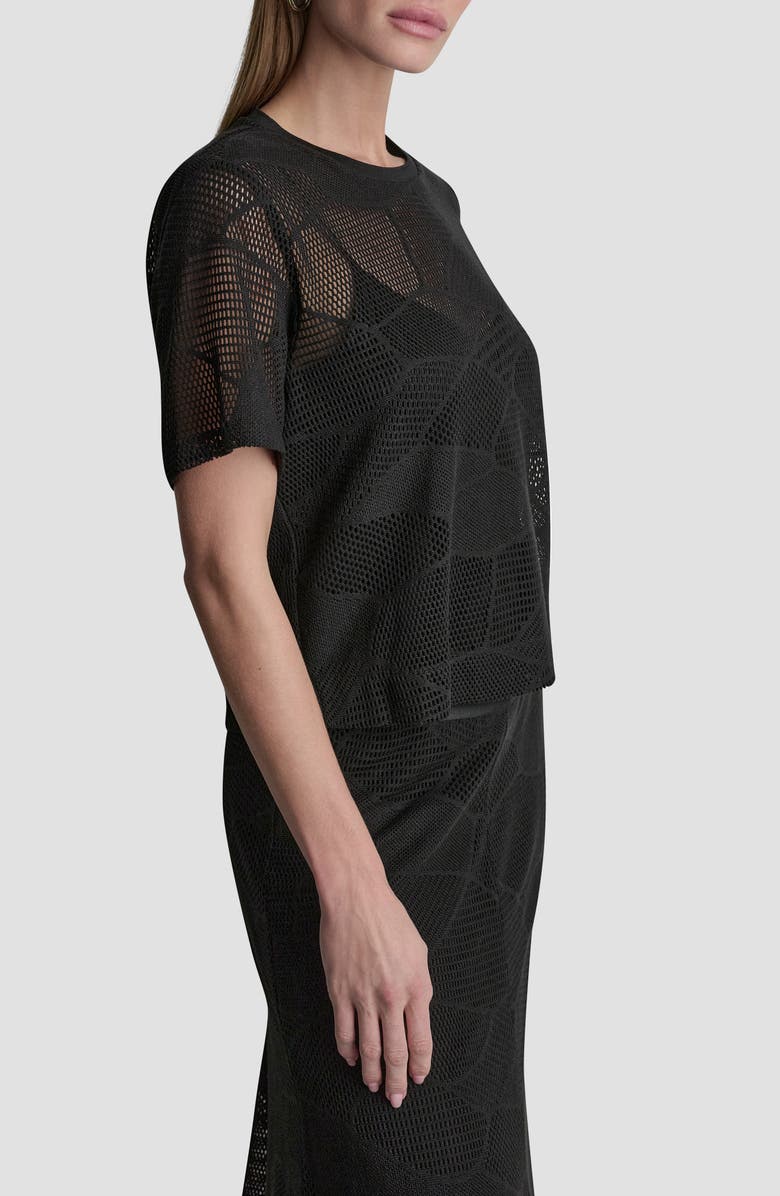 DKNY Croton Lace Top, Alternate, color, Black