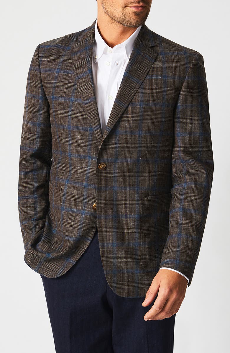 Billy Reid Plaid Virgin Wool Blend Sport Coat, Main, color, 