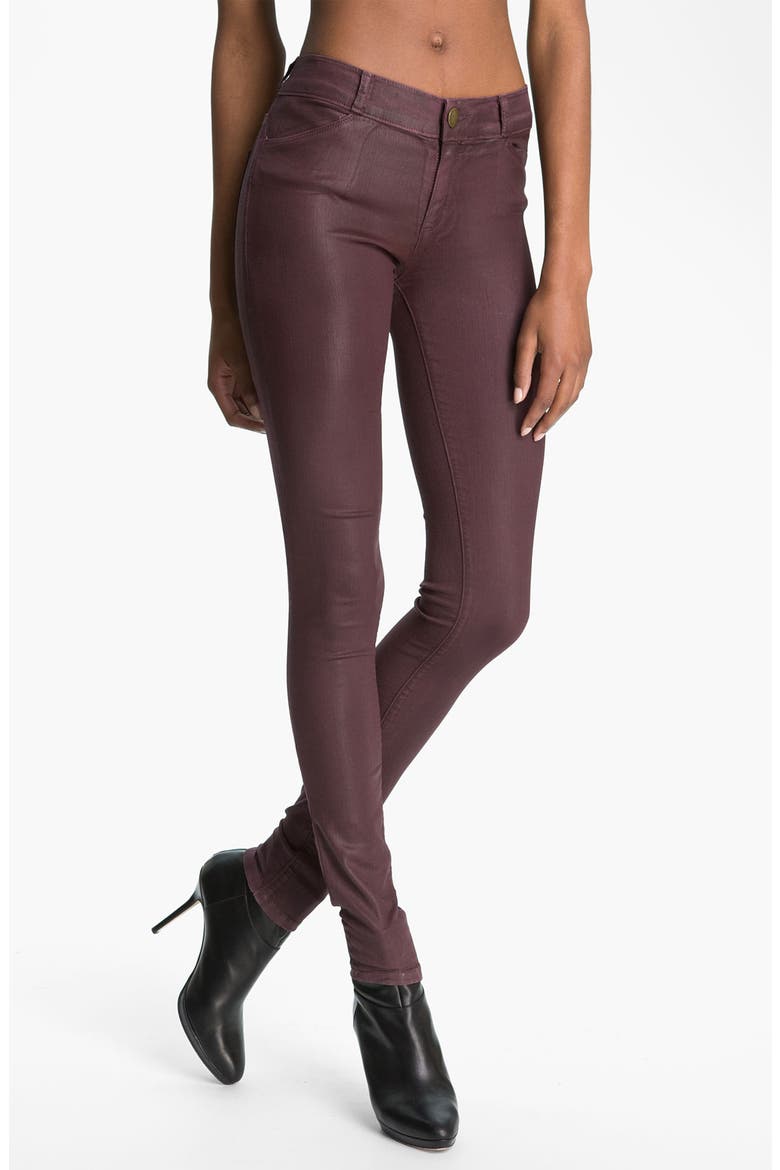Coated Denim Skinny Leggings, Main, color, HUCKLEBERRY