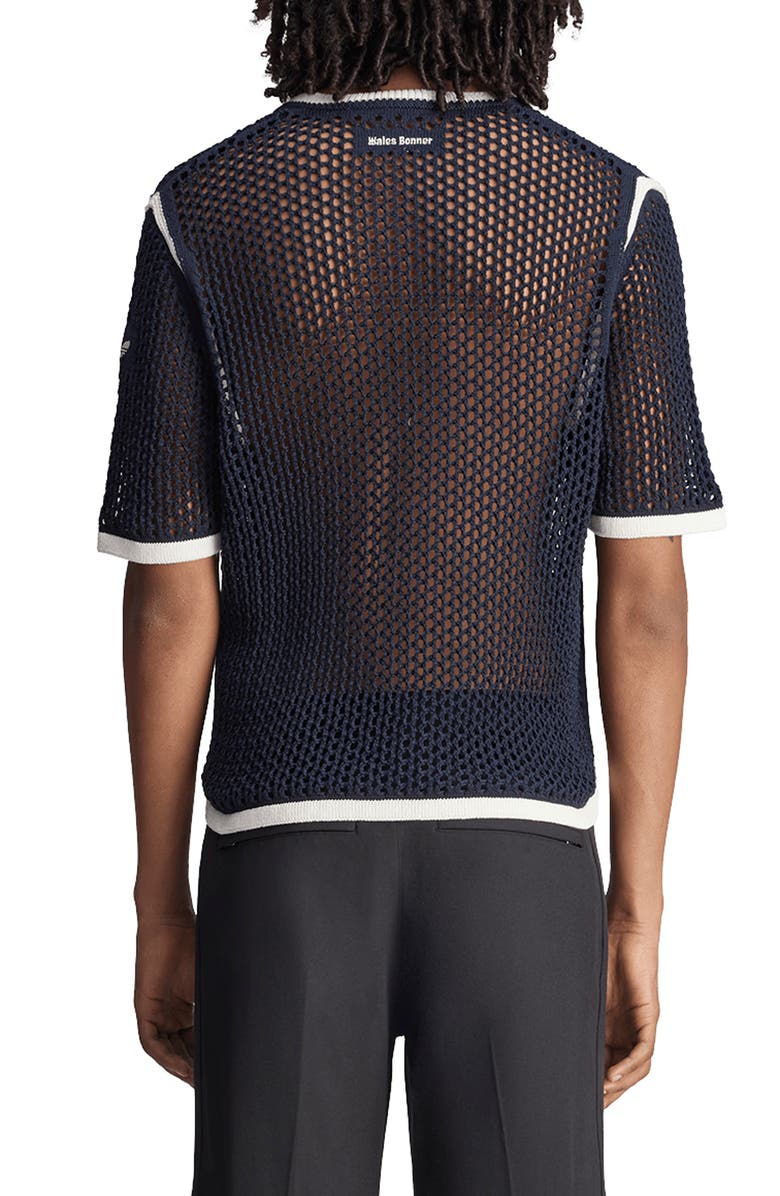 ADIDAS X WALES BONNER Openwork Knit T-Shirt, Alternate, color, Night Navy