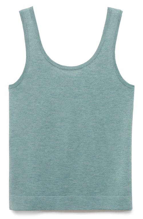 Mango Sweater Tank In Mint Green