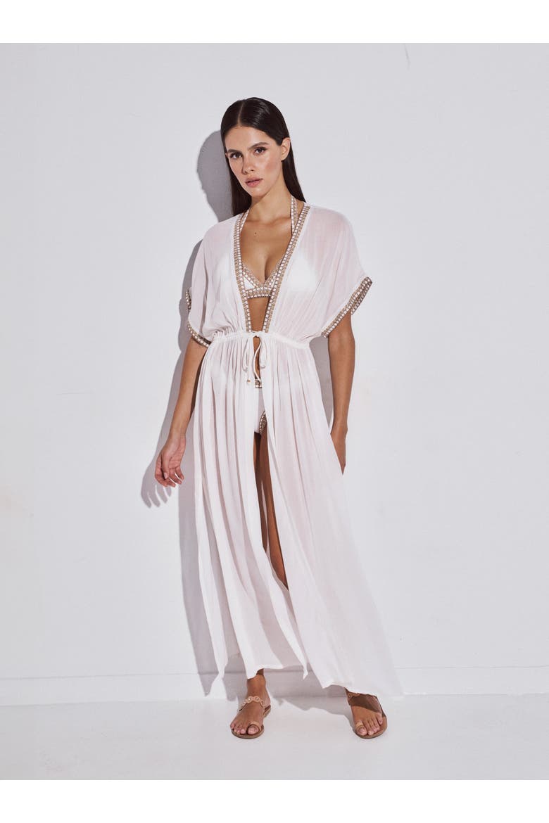 Athena Maxi Cover-Up Dress, Alternate, color, Ivory