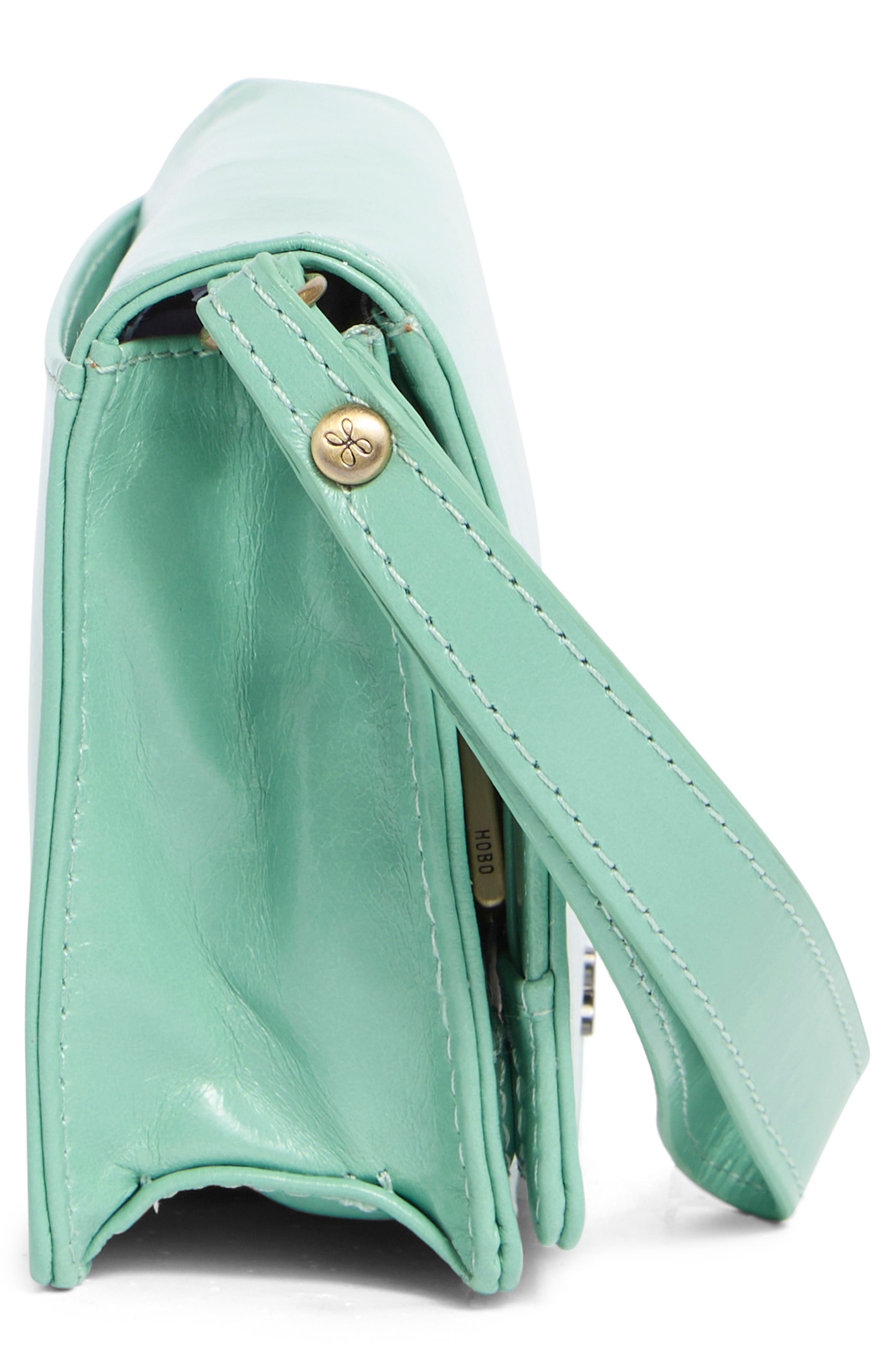 HOBO Jill Leather Wristlet, Alternate, color, Seaglass
