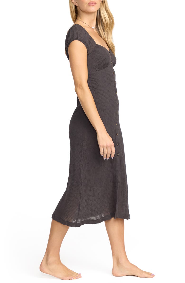 Billabong Distant Tides Midi Dress, Alternate, color, Black Sands