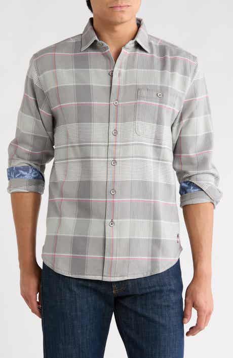 Canyon Beach Pebble Cay Flannel Button-Up Shirt