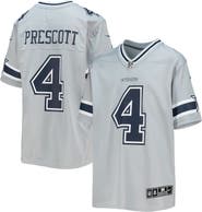Nike Youth Nike Dak Prescott Silver Dallas Cowboys Inverted Team Game Jersey